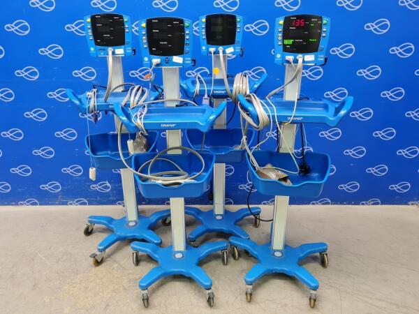 4 x GE Carescape Dinamap V100 Vital Signs Monitor on Rollstand