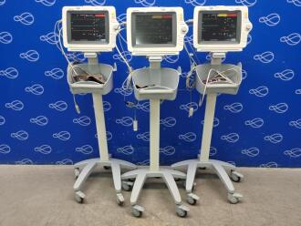 3 x Mindray iMEC10 Patient Monitor on Rollstand