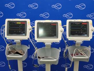 3 x Mindray iMEC10 Patient Monitor on Rollstand - 2