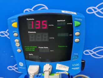 3 x GE Carescape Dinamap V100 Vital Signs Monitor on Rollstand - 2