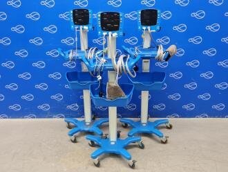 3 x GE Carescape Dinamap V100 Vital Signs Monitor on Rollstand