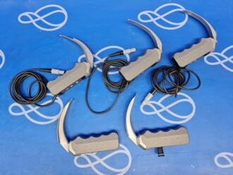 5 x Karl Storz 8401 AXC C-MAC Laryngoscope Blade and Handle and 3 x Storz 840 2 X Laryngoscope Monitor