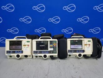 3 x Physio Control Lifepak 20 Defibrillator with Pacer Function