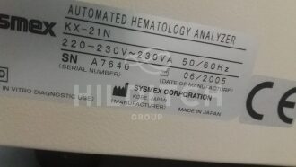 Sysmex KX-21N Hematology Analyzer - 7