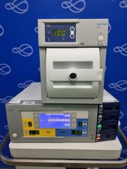 Erbe Vio 300 S Diathermy and Erbe IES 2 Smoke Evacuator on Trolley - 2