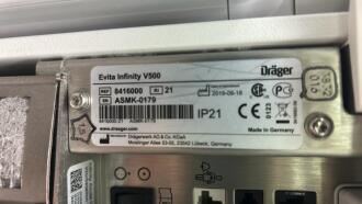 Draeger Evita Infinity V500 Ventilator with Infinity C500 Monitor on Trolley - 6