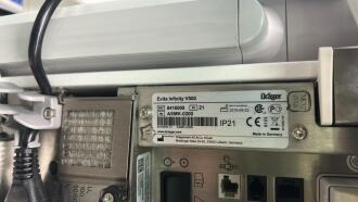 Draeger Evita Infinity V500 Ventilator with Infinity C500 Monitor on Trolley - 6