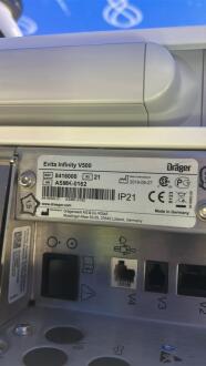 Draeger Evita Infinity V500 Ventilator with Infinity C500 Monitor on Trolley - 6