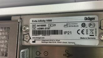 Draeger Evita Infinity V500 Ventilator with Infinity C500 Monitor on Trolley - 6