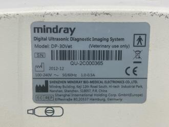Mindray DP-30Vet Mobile Ultrasound - 5
