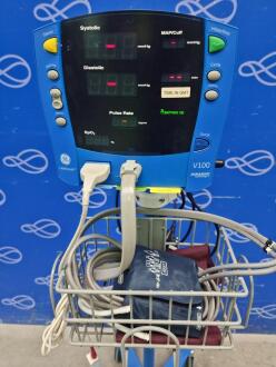 GE Carescape V100 Dinamap Vital Signs Monitor on Rollstand - 2