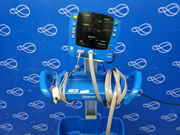 GE Carescape V100 Dinamap Vital Signs Monitor on Rollstand