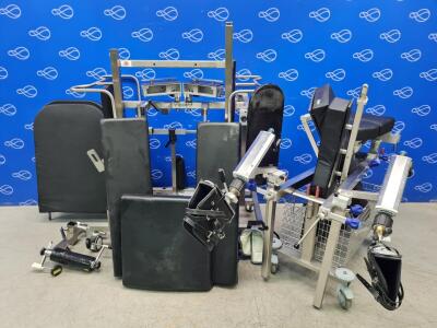 1 x Steris and 1 x Eschmann Operating Table Accessories Trolley with Assorted Eschmann and Steris Accessories