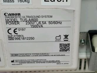 Canon Aplio i600 TUS-Ai600 Ultrasound -- No HDD - 7