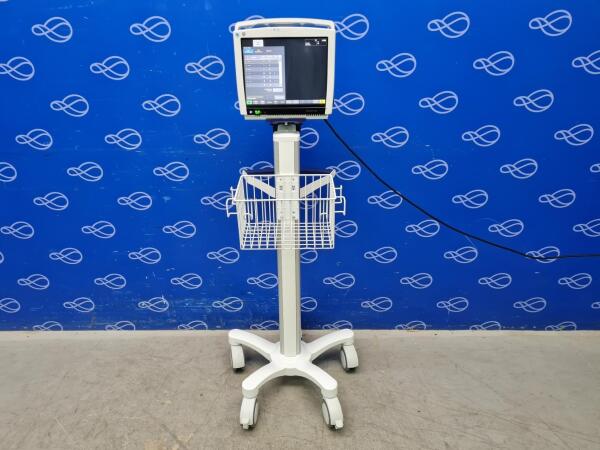 GE Carescape B450 Patient Monitor on Rollstand