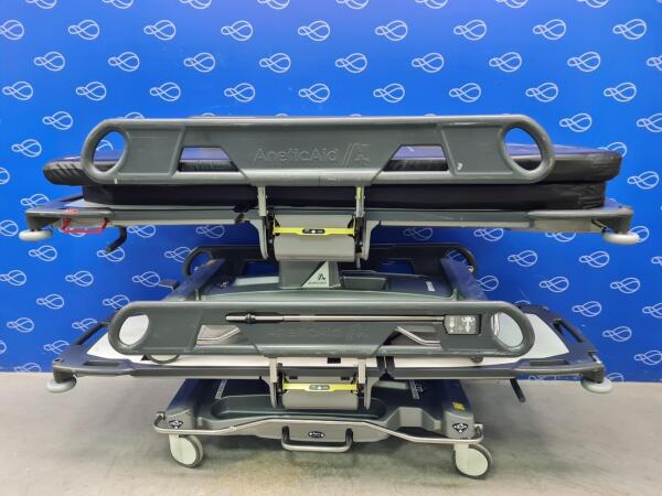 2 x Anetic Aid QA3 Patient Trolley
