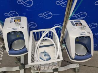 2 x Fisher and Paykel Airvo 2 Humidifier on Drip Stand with O2 Regulator - 2