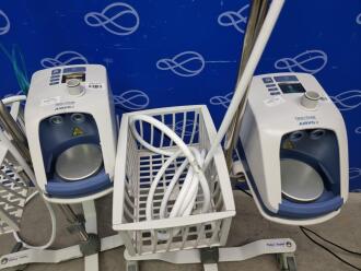 2 x Fisher and Paykel Airvo 2 Humidifier on Drip Stand with O2 Regulator - 2