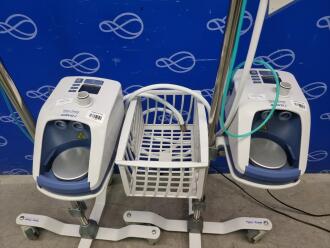 2 x Fisher and Paykel Airvo 2 Humidifier on Drip Stand with O2 Regulator - 2