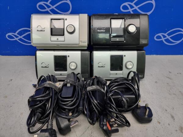 3 x ResMed Lumis 150 VPAP-STA & 1 x ResMed AirCurve 10 CS Pacewave CPAP