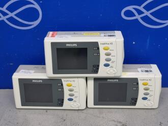 3 x Philips Intellivue X2 Transport Monitor