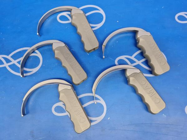5 x Karl Storz 8401 HX C-MAC Laryngoscope Blade and Handle
