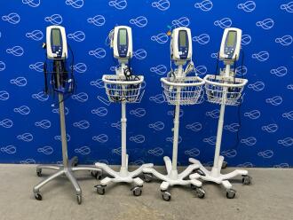 4 x Welch Allyn Spot Vital Signs Monitors on Rollstands