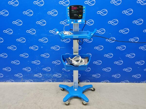 GE Carescape Dinamap V100 Vital Signs Monitor on Rollstand