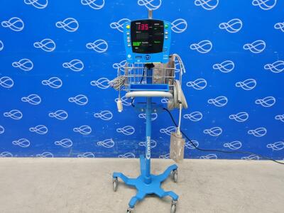 GE Carescape Dinamap V100 Vital Signs Monitor on Rollstand