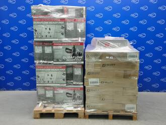 Pallet of Scott Safety Duraflow Ready-Pak FH1 Powered Air Respirator Systems with Pallet of Additional Scott Safety Pro 2000 PF10 P3 Filters