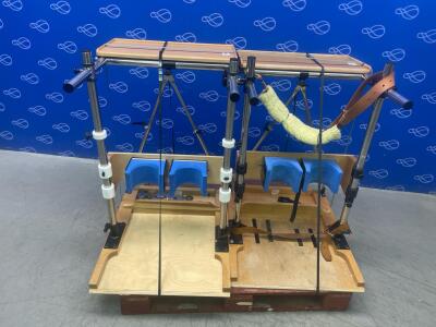 2 x Unbranded Wooden Standing Frames