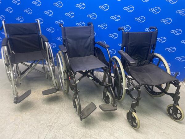 3 x Folding Self-Propelling Wheelchairs