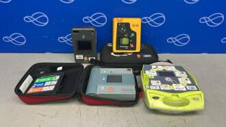 Welch Allyn AED 10 Defibrillator, Philips Heartstart FR3 Defibrillator, Zoll AED+ Defibrillator & Philips Heartstream Defibrillator