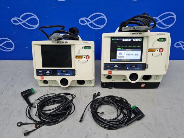 2 x Physio Control Lifepak 20e Defibrillator with Pacing