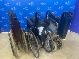 3 x Folding Wheelchairs - 2