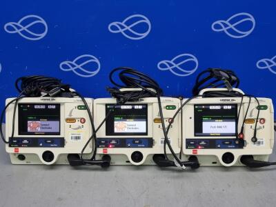 3 x Physio Control Lifepak 20e Defibrillator with Pacer Function