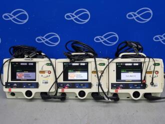 3 x Physio Control Lifepak 20e Defibrillator with Pacer Function