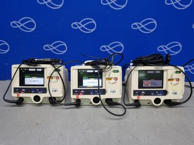3 x Physio Control Lifepak 20e Defibrillator with Pacer Function