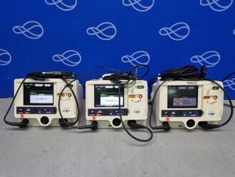 3 x Physio Control Lifepak 20e Defibrillator with Pacer Function