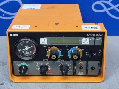Draeger Oxylog 2000 Ventilator
