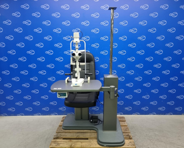 CSO SL990/5 Slit Lamp on Table with Refraction Unit & Patient Chair