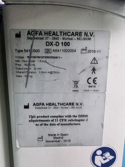 Agfa DX-D100 Mobile X-Ray - 2