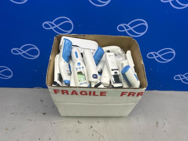 Box of Assorted Digital Thermometers
