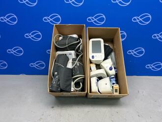 2 Boxes of Digital Sphygmanometers and Digital SPO2 Finger Clip analysers