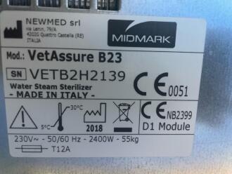 Midmark Newmed VetAssure B23 Veterinary Autoclave - 3