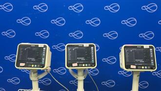 3 x Philips Efficia CM100 Patient Monitors on Rollstands - 2