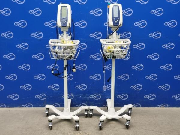 2 x Welch Allyn Spot Vital Signs Monitor on Rollstand