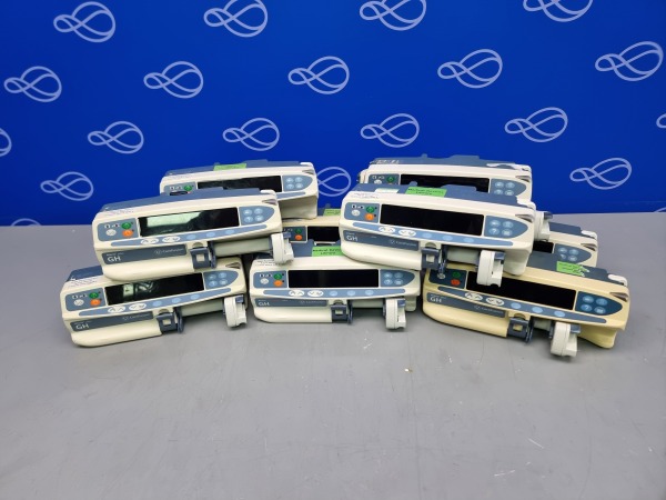 6 x Alaris GH Plus Syringe Pumps, 3 x Alaris GH Guardrails Plus Syringe Pumps And 1 x Alaris CC Plus Syringe Pumps