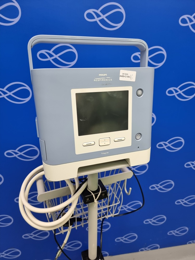 Philips Respironics Trilogy 202 Ventilator on Rollstand