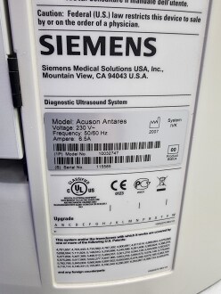 Siemens Acuson Antares Ultrasound System - 9